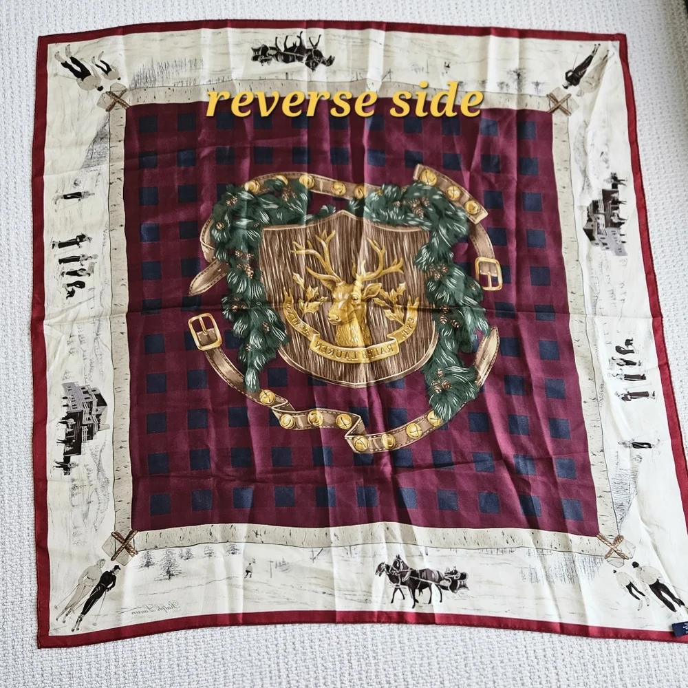 Rare Vintage Ralph Lauren Silk Scarf 35